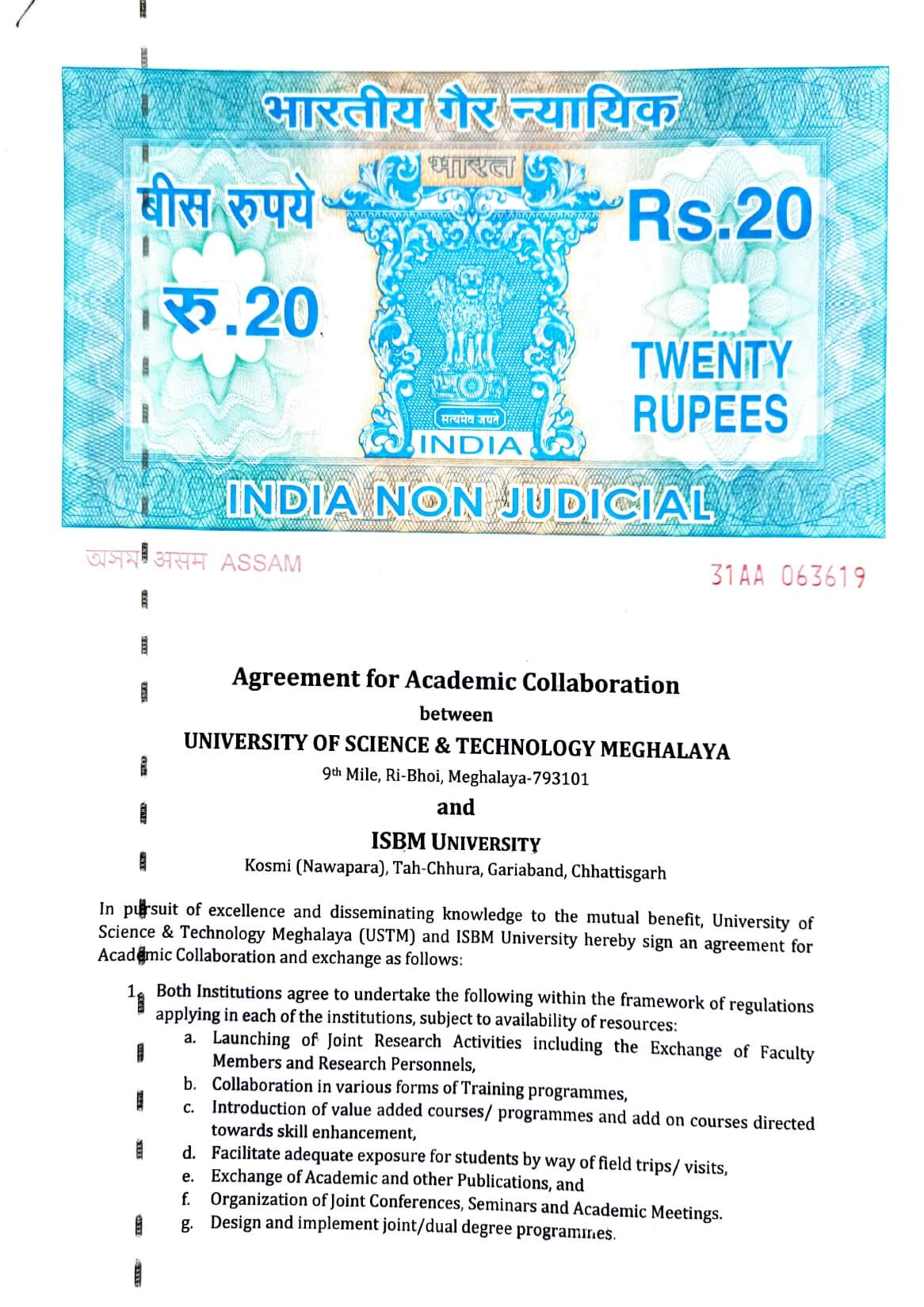 MOUs' and Collaborations with ISBM University